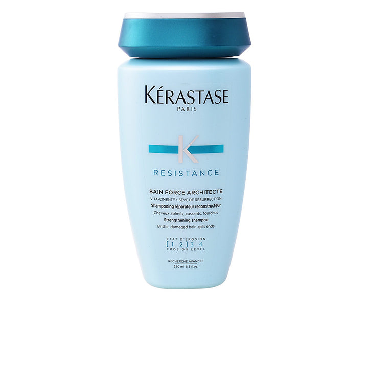 250 ml bottle of reconstructing keratin repair shampoo for damaged Unisex hair