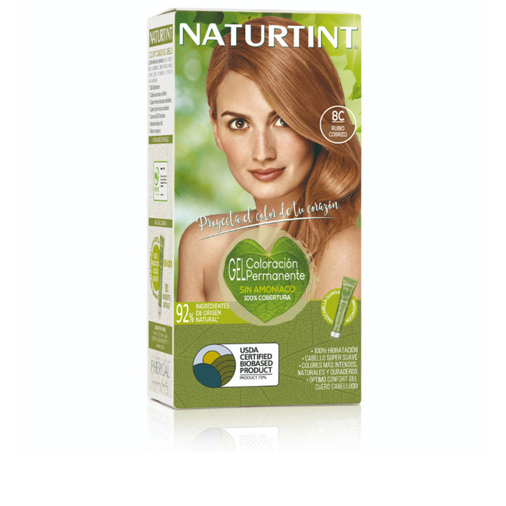 Copper‑blonde permanent gel hair colour with quinoa care mask, 170 ml pack