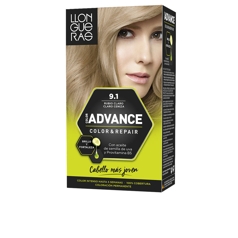 Tube and cream developer for ash dark blonde permanent hair colour, Unisex shade 6.1