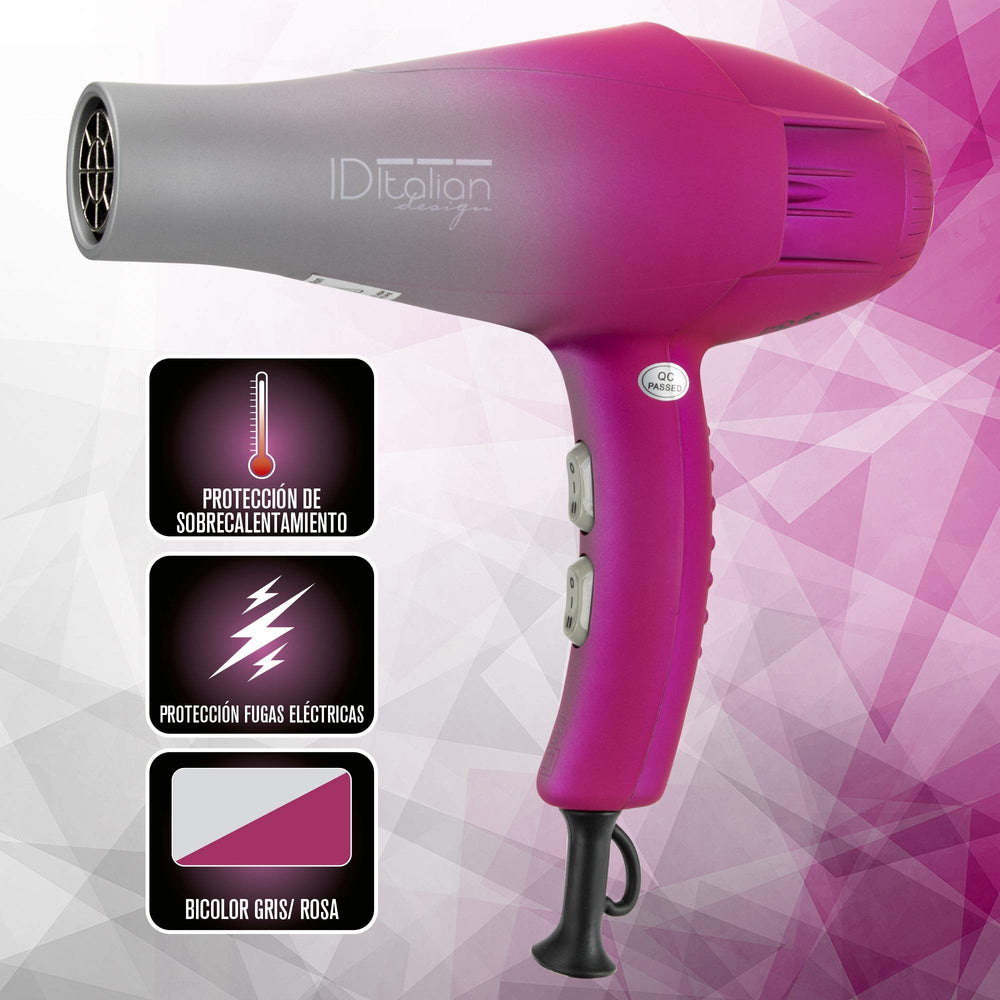 Professional 2300W ceramic hair dryer with long cable and removable filter