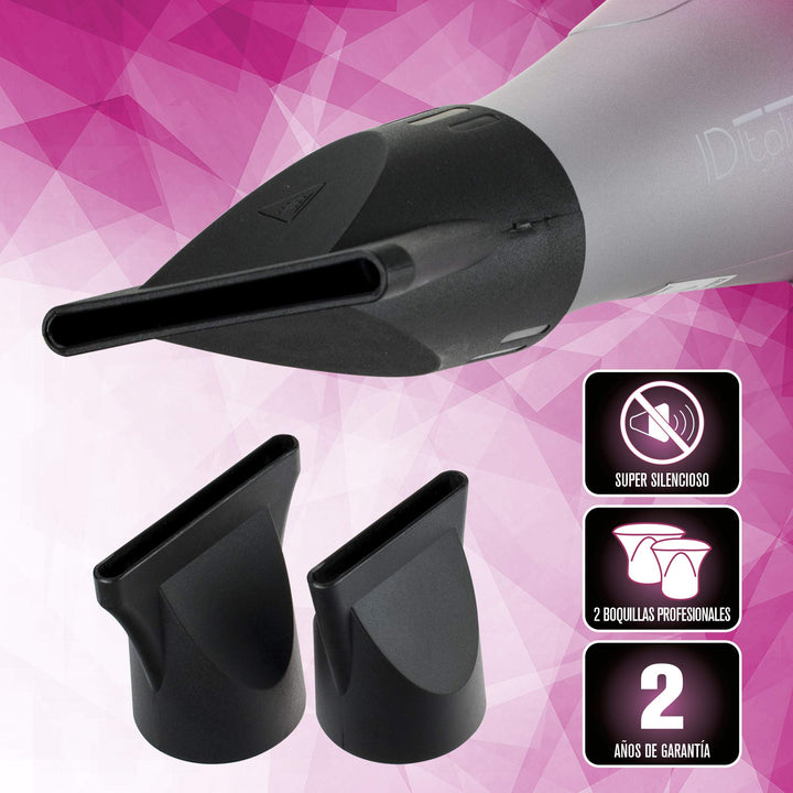 Professional 2300W ceramic hair dryer with long cable and removable filter