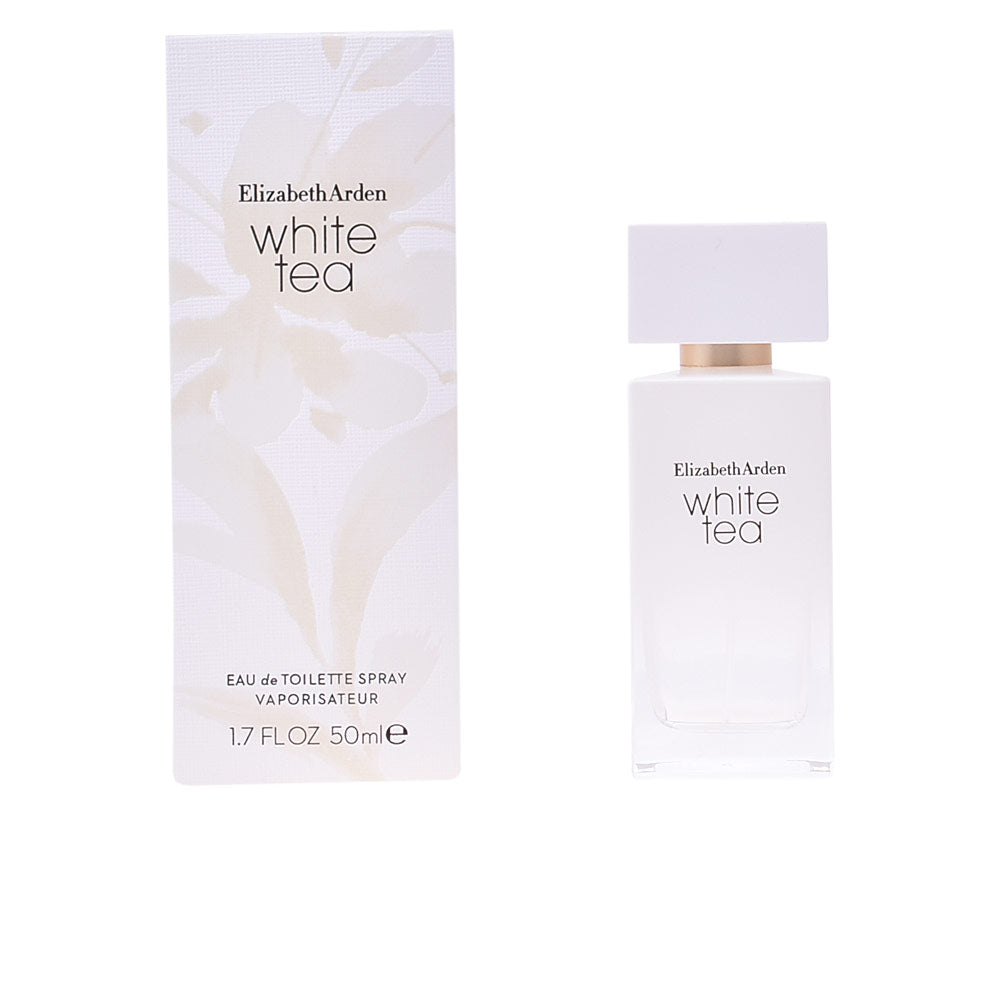 50 ml clear bottle of White Tea eau de toilette with pale label, 50 ml