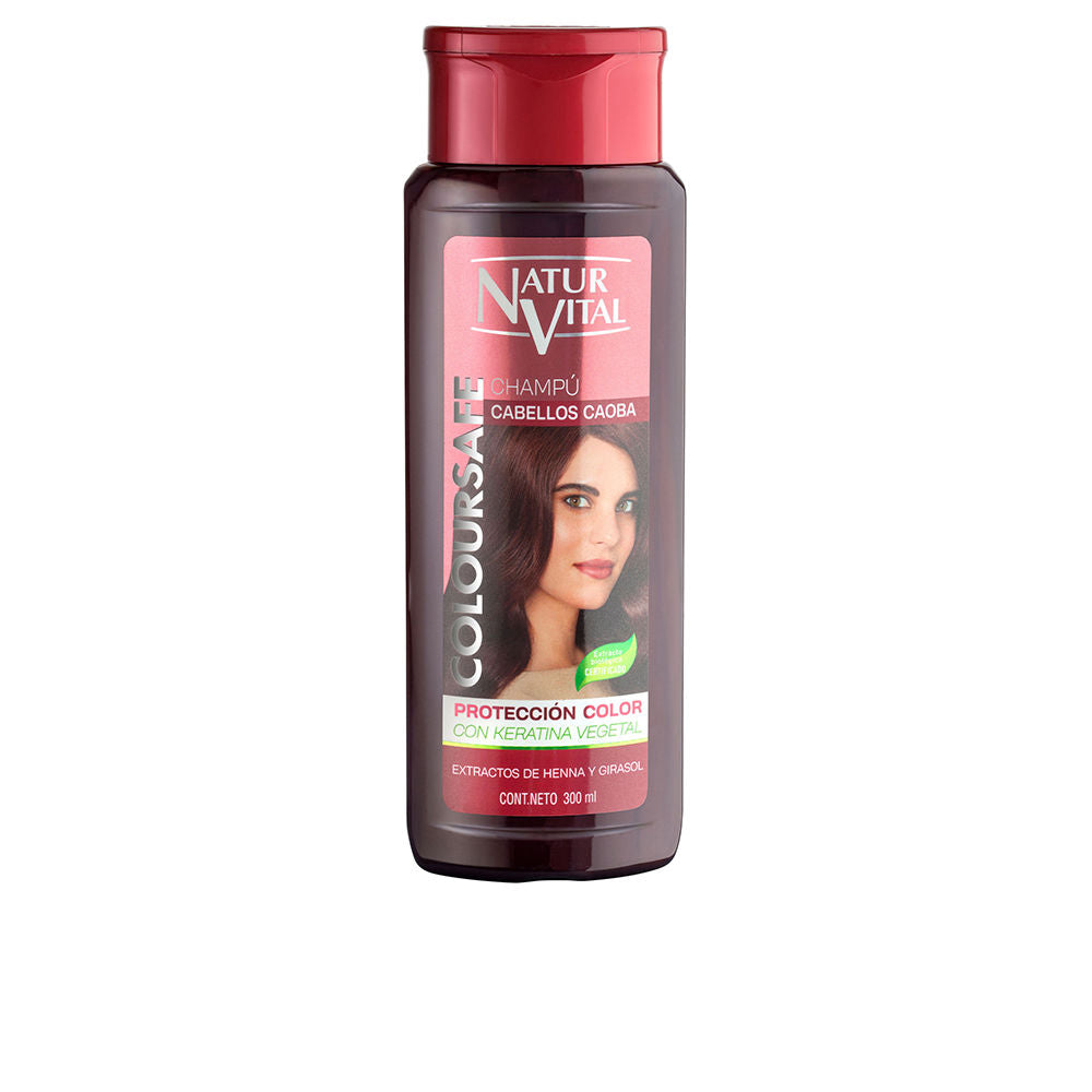 300 ml tube of henna and aloe colour-protect shampoo for Women, amber-toned liquid