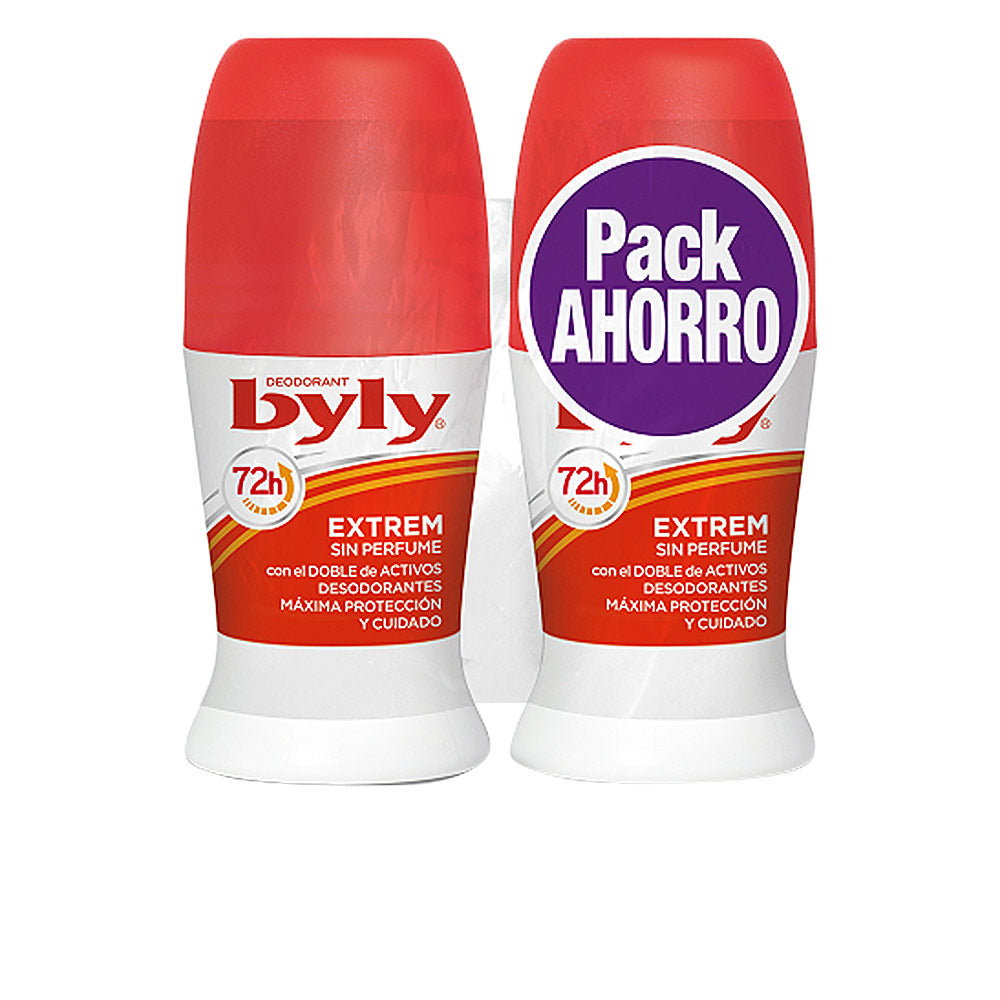 Byly EXTREM 72h roll‑on deodorant bottle, compact and travel‑friendly