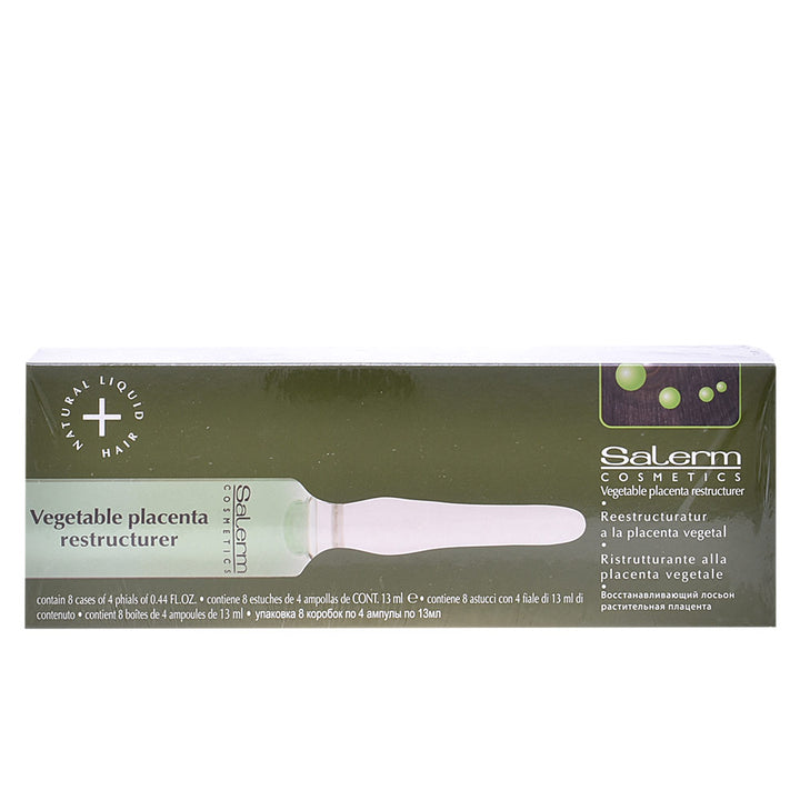 Small 13 ml glass ampoule of keratin-rich hair treatment for Unisex, single-dose vial