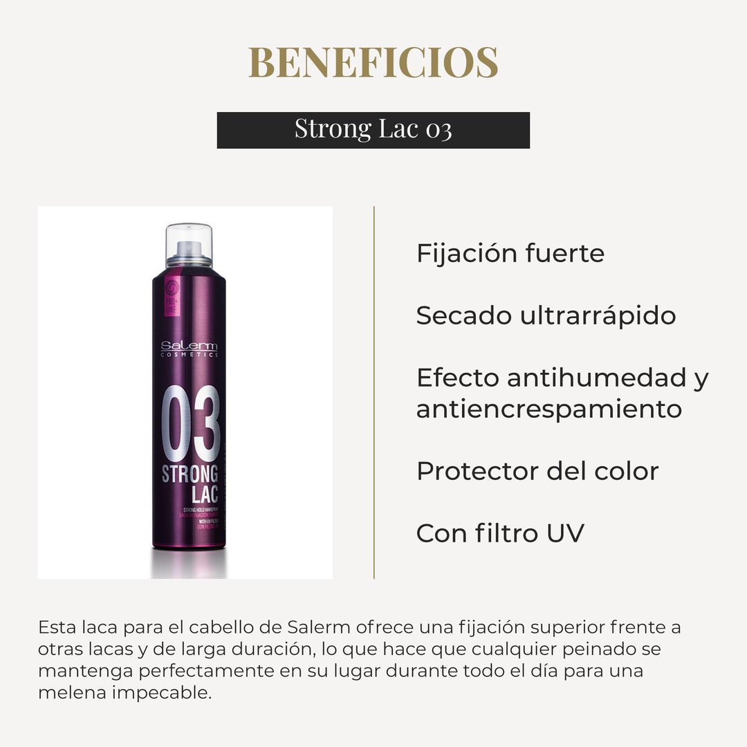 Aerosol strong-hold hair spray, 405 ml, fast-dry with UV protection