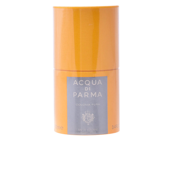 Clear 100 ml crystal bottle of Colonia Pura Citrus Eau de Cologne, heritage shield