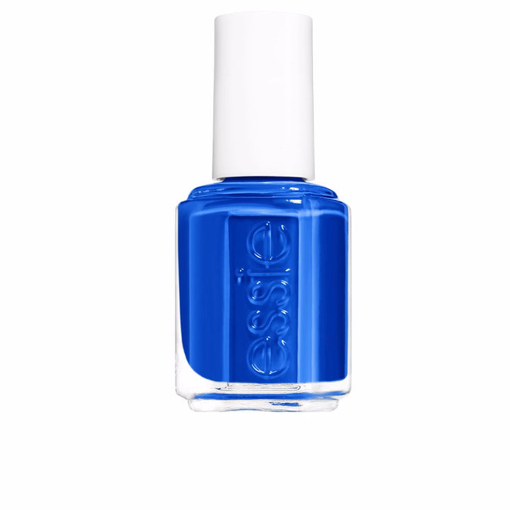 Bottle of mid-blue nail polish with full-cap brush, 13.5 ml