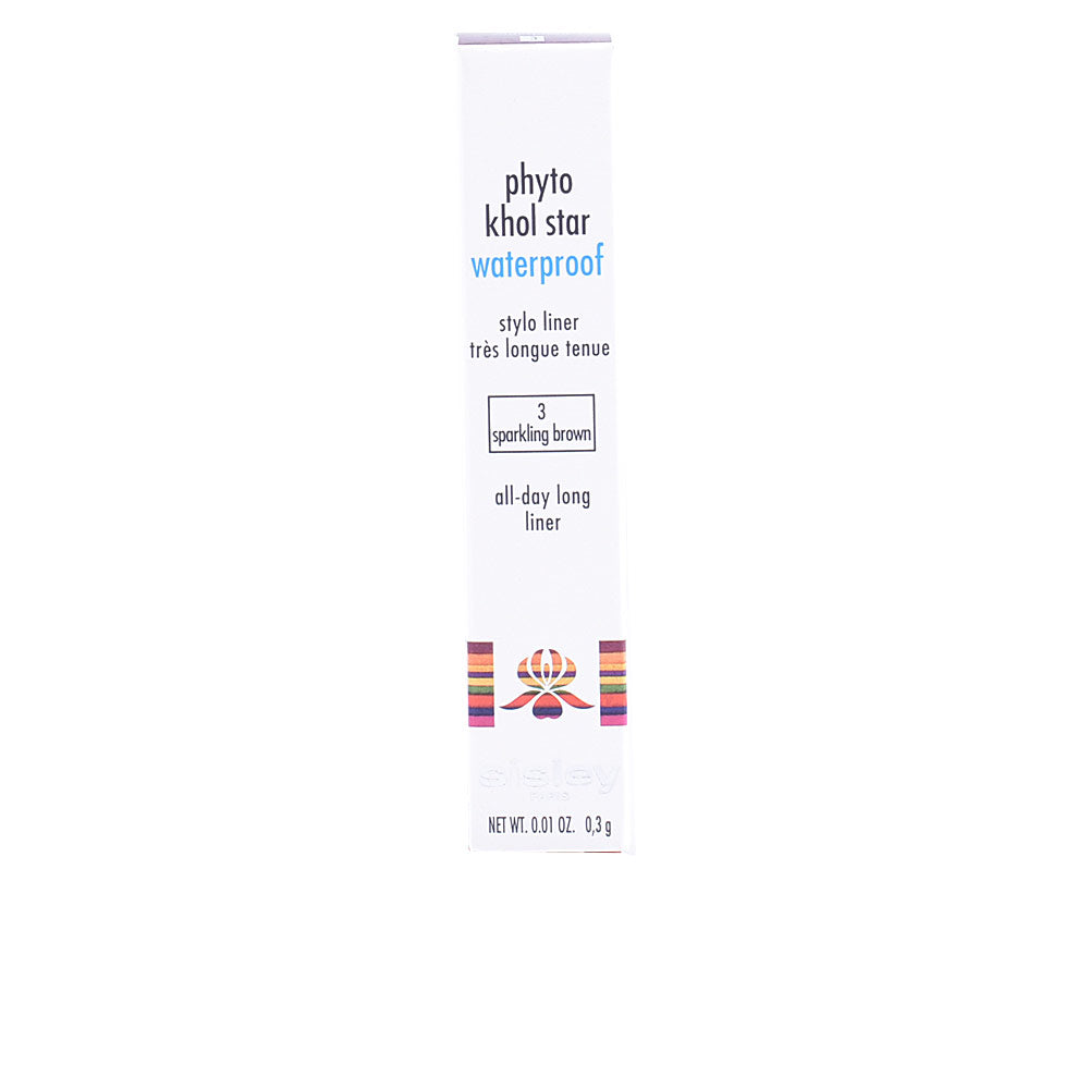 Retractable sparkling black eyeliner pencil with creamy tip, 0.3 g, waterproof