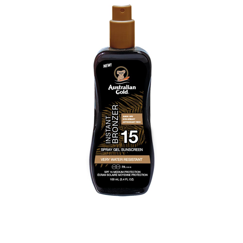 237 ml bronzing spray-gel bottle, SPF 15, Unisex sun protector