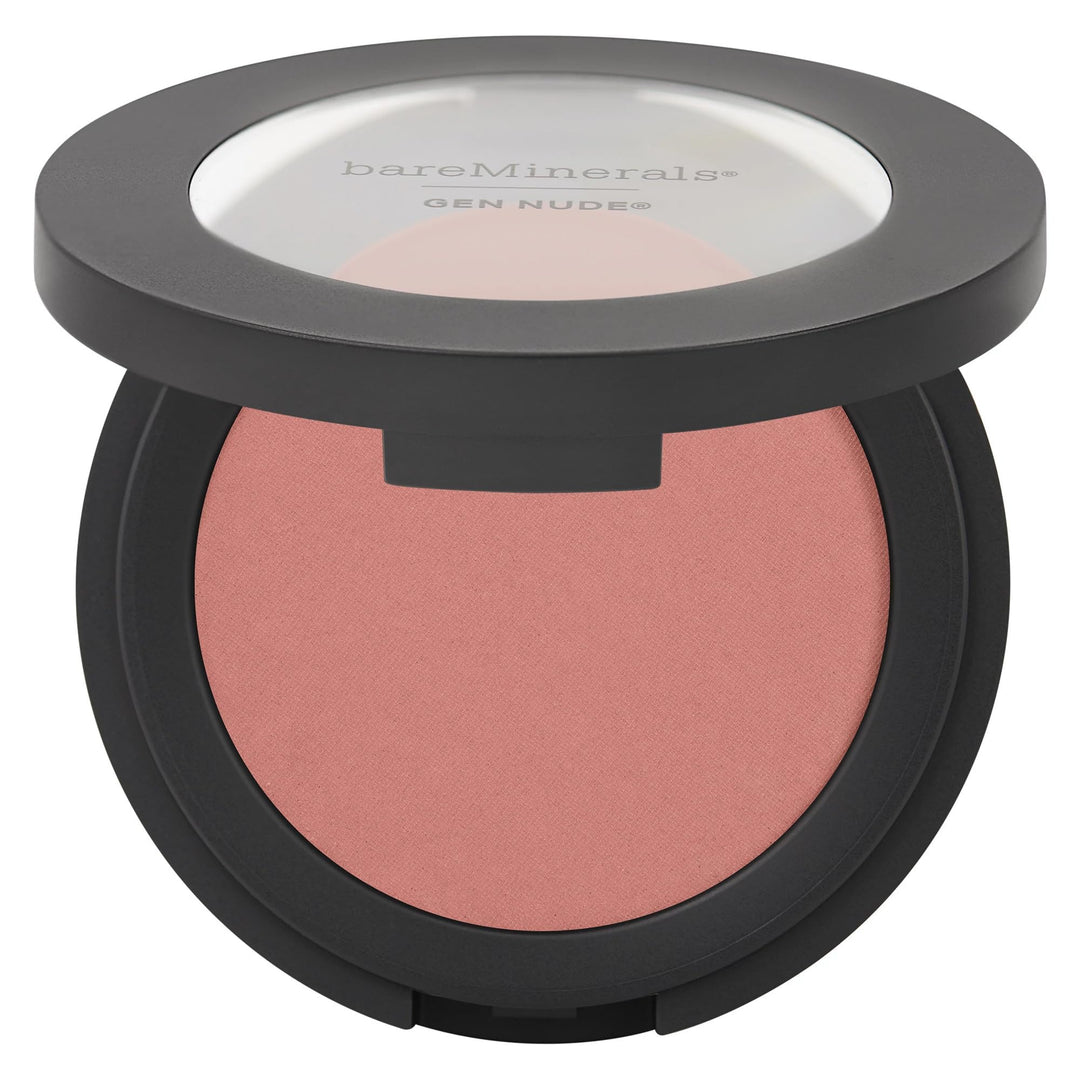 Compact mineral powder blush in nude pink, 6 g, matte casing