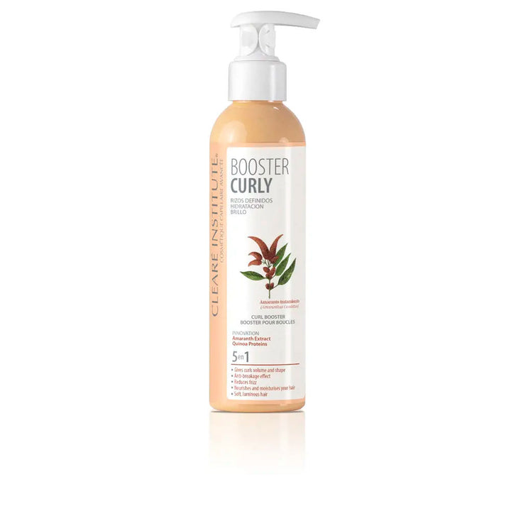 200 ml hydrating curly hair booster bottle; lightweight cream texture