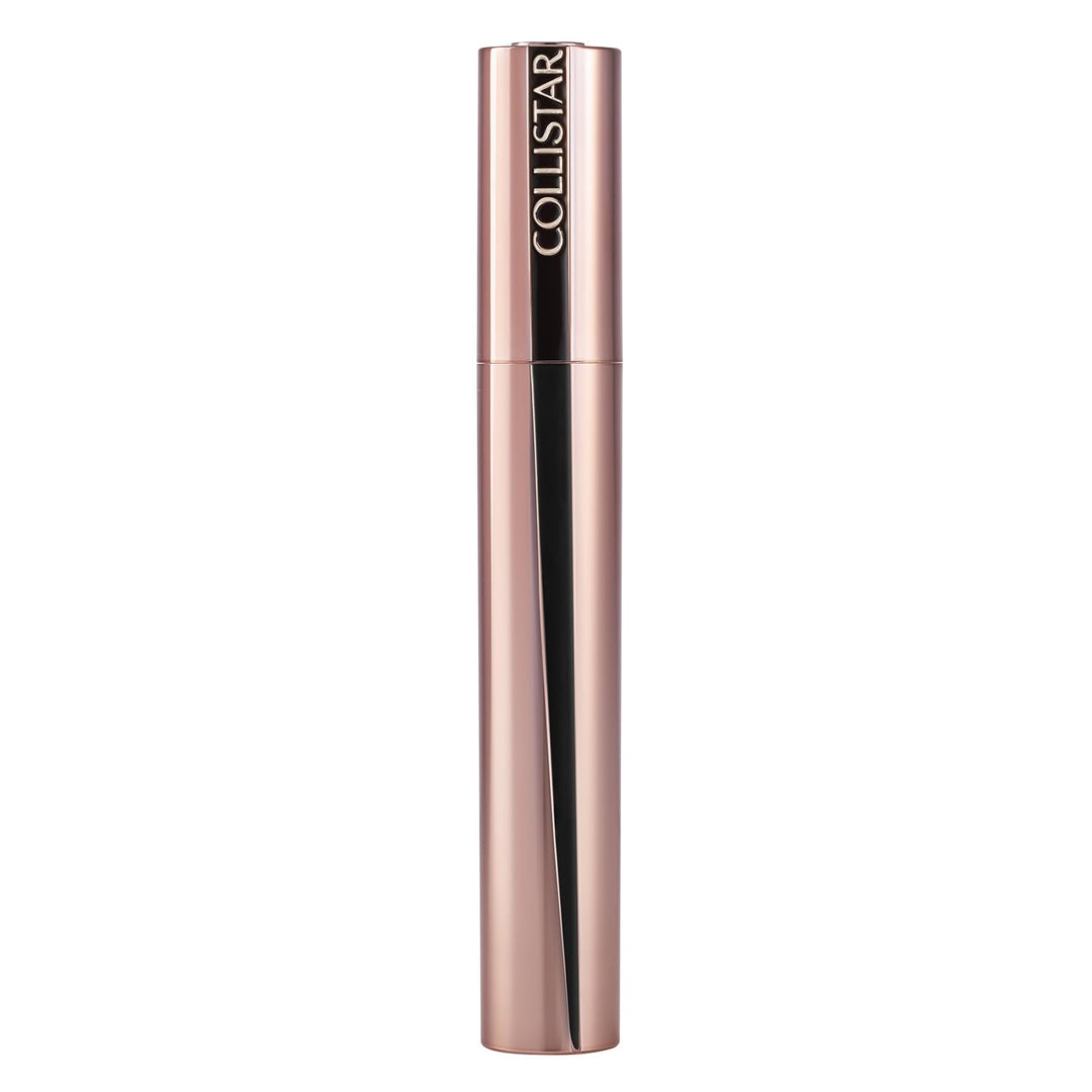 Refillable brown lash mascara with three‑section elastomer brush, Unisex