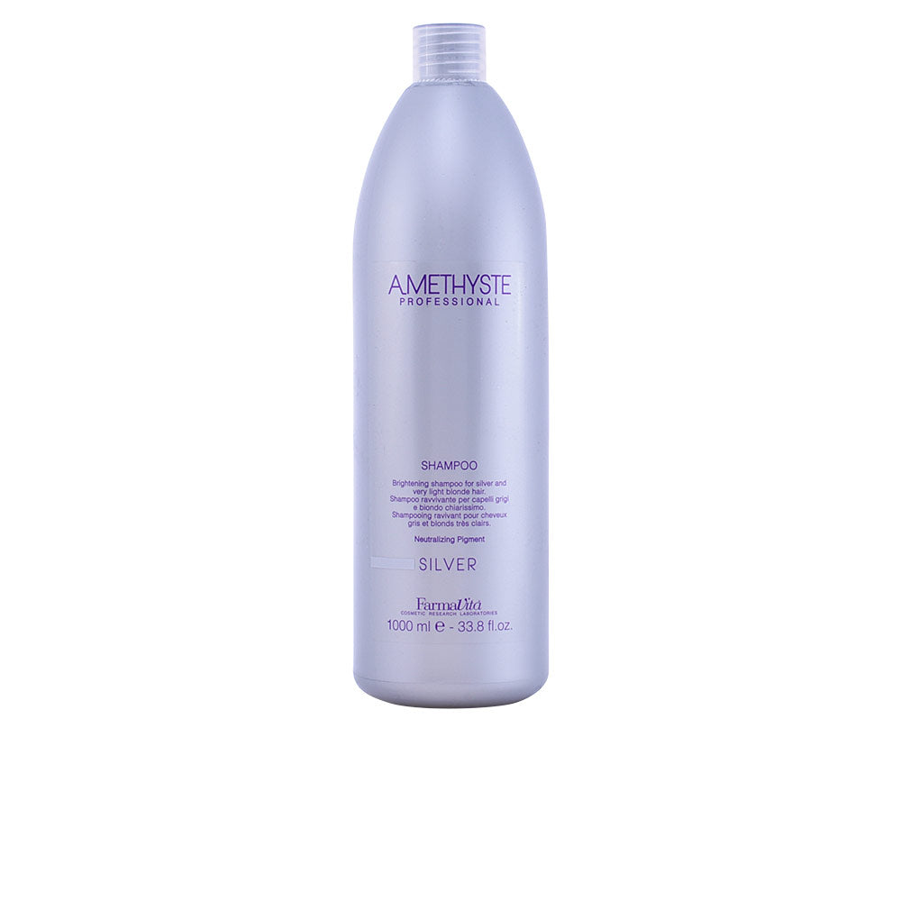 Large 1,000 ml violet-toning silver shampoo bottle for blond and grey hair