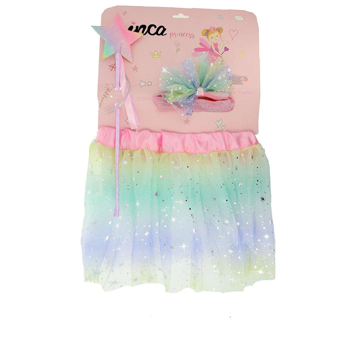 Unisex toddler layered tulle tutu with floral bunny headband, 48 × 24 cm