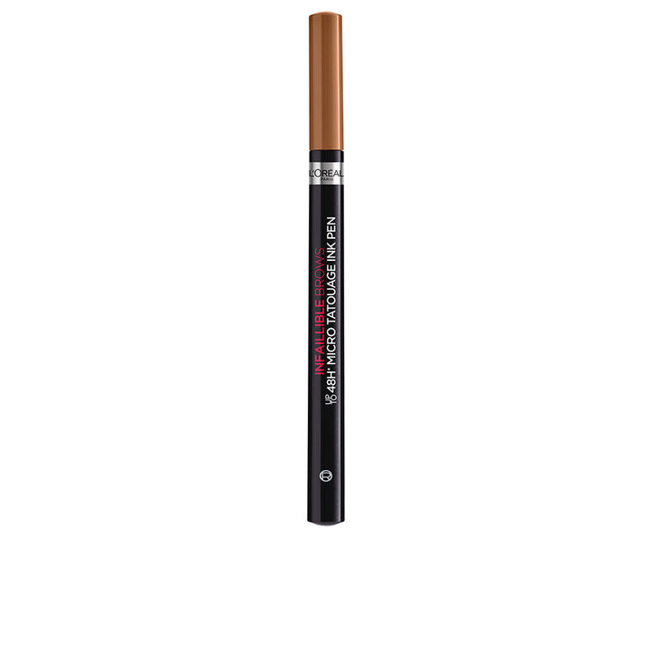 Slim micro‑tattoo brow pen with trident micro‑tip, blonde shade, 4.5 ml