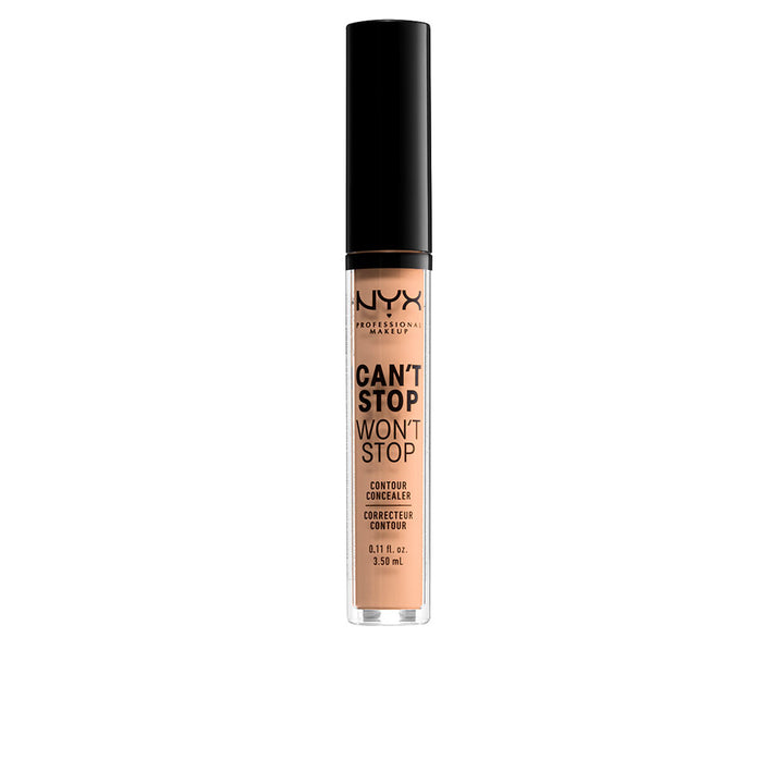 Small matte liquid concealer tube, neutral tan shade, precision wand applicator.