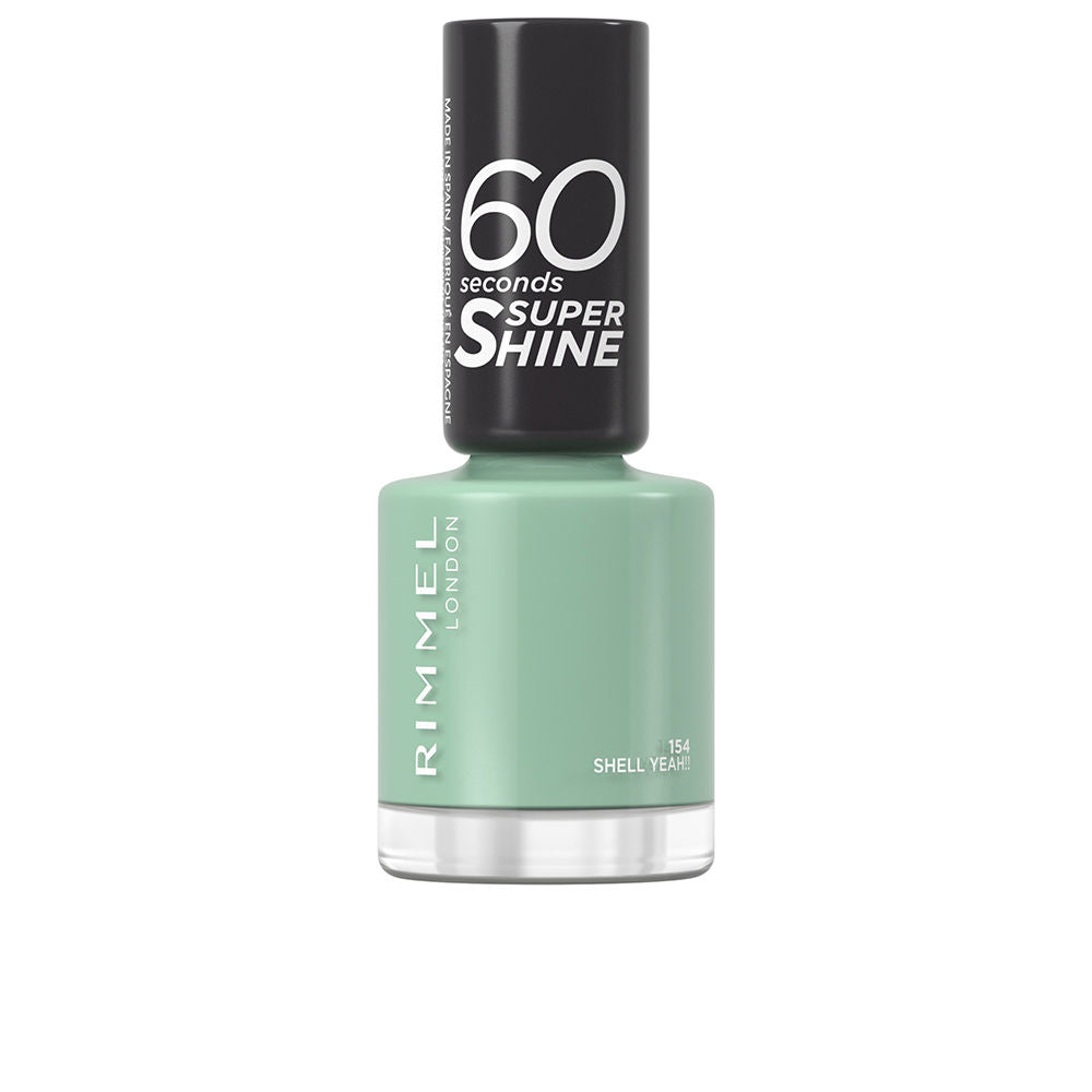 Turquoise 8 ml quick-dry nail polish bottle with glossy finish