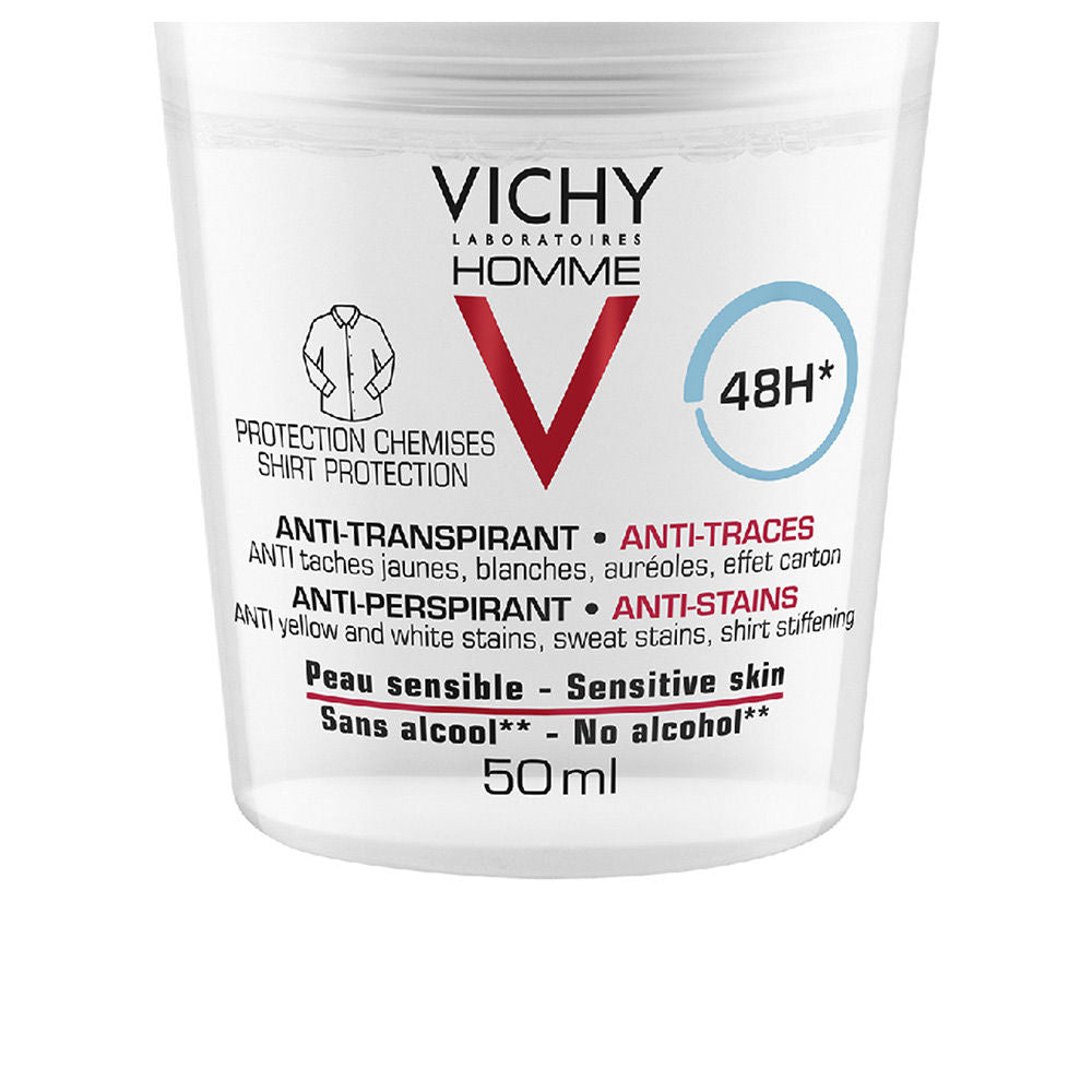 50 ml roll‑on anti‑perspirant for Man, sensitive skin, no white marks